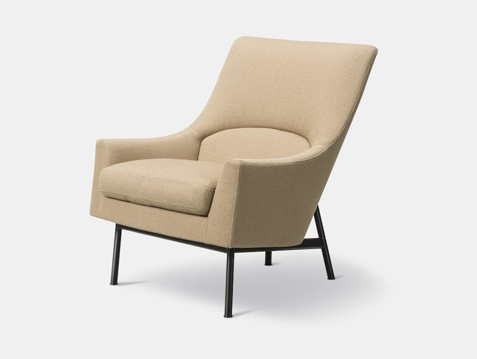 Fredericia A Chair metal Base black Jens Risom vidar 333