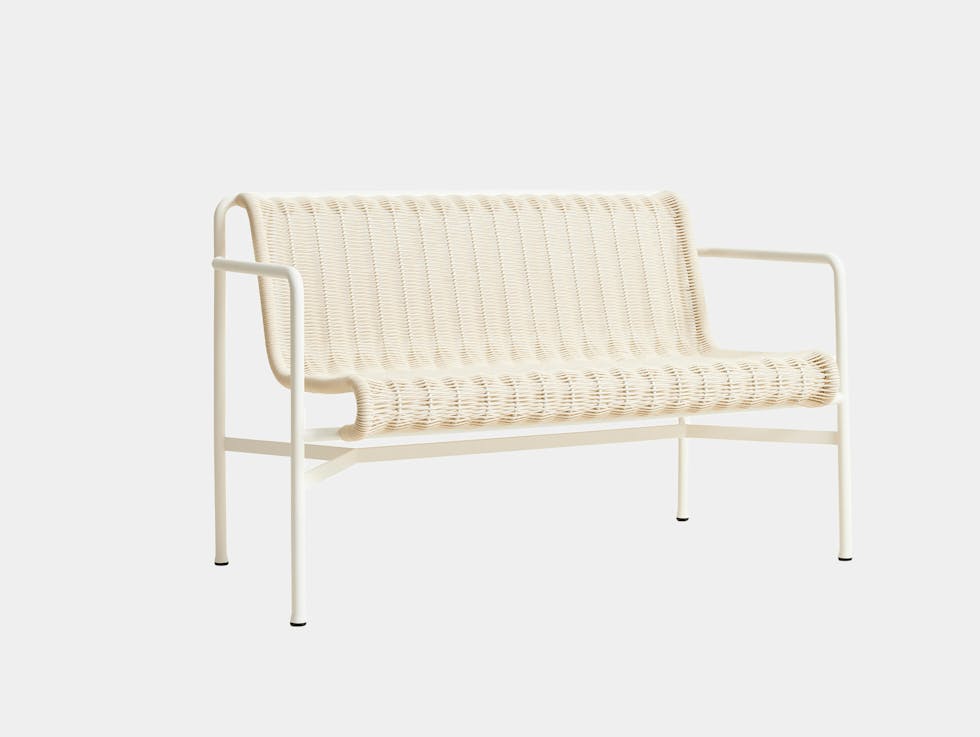 Hay bouroullec palissade cord dining bench cream white 1