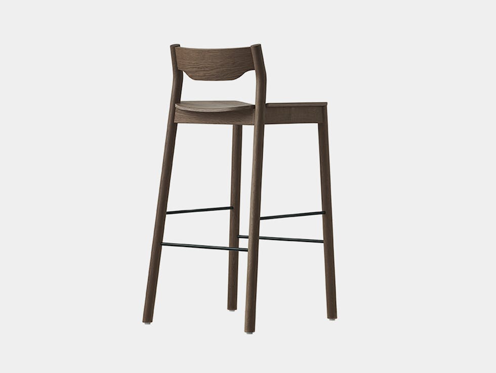 Tangerine Stool with Back image